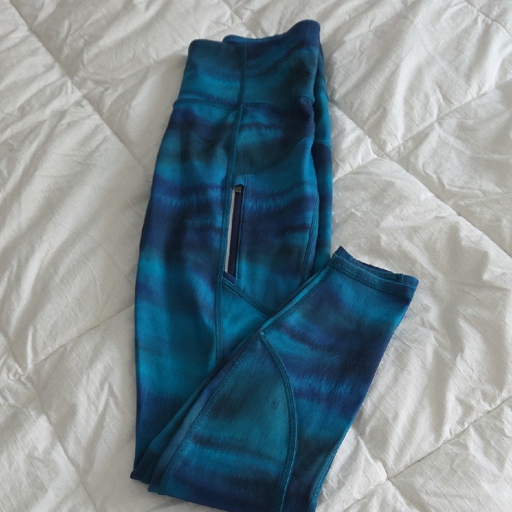 Blue Tie-Dye Leggings